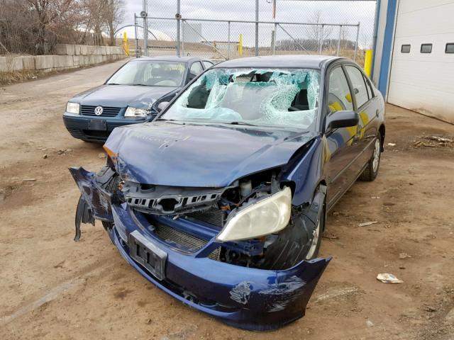 2HGES16375H016899 - 2005 HONDA CIVIC DX V BLUE photo 2