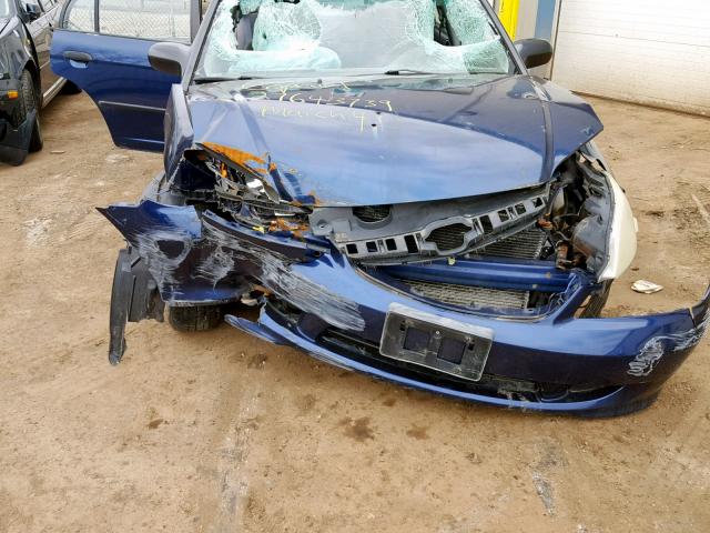 2HGES16375H016899 - 2005 HONDA CIVIC DX V BLUE photo 9