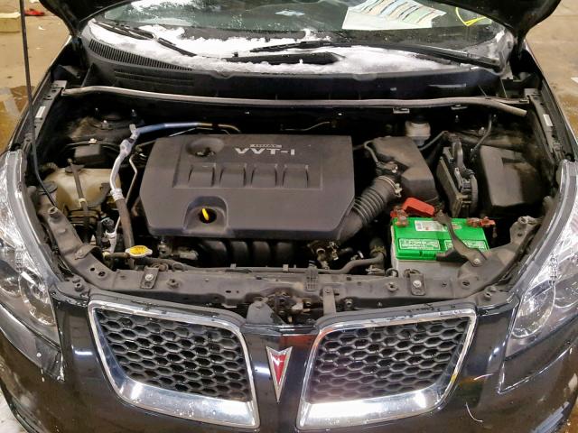 5Y2SP6E84AZ418015 - 2010 PONTIAC VIBE BLACK photo 7