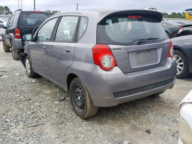 KL2TD66E69B655632 - 2009 PONTIAC G3 GRAY photo 3