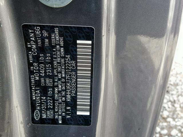 KMHHU6KJ7FU122254 - 2015 HYUNDAI GENESIS CO GRAY photo 10