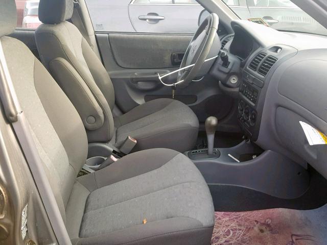 KMHCG45C34U508282 - 2004 HYUNDAI ACCENT GL GRAY photo 5