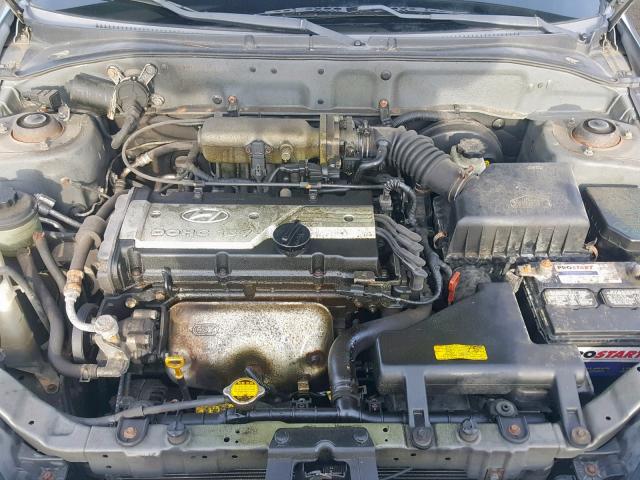 KMHCG45C34U508282 - 2004 HYUNDAI ACCENT GL GRAY photo 7