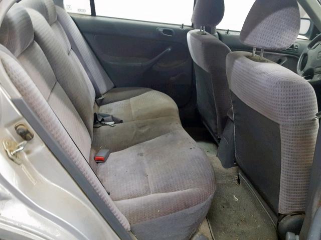 2HGEJ6615YH537803 - 2000 HONDA CIVIC BASE SILVER photo 6