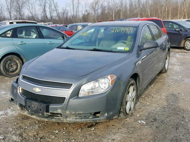 1G1ZG57B584303893 - 2008 CHEVROLET MALIBU LS GRAY photo 2