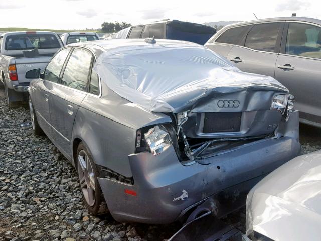 WAUDH78E46A181025 - 2006 AUDI A4 3.2 QUA GRAY photo 3