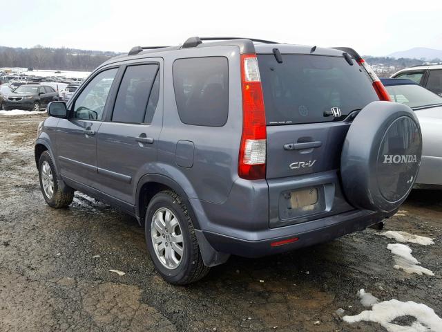 SHSRD78966U433185 - 2006 HONDA CR-V SE BLUE photo 3