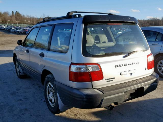 JF1SF63582H752640 - 2002 SUBARU FORESTER L SILVER photo 3