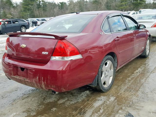 2G1WD58C369246431 - 2006 CHEVROLET IMPALA SUP წითელი ფოტო 4