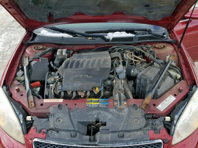 2G1WD58C369246431 - 2006 CHEVROLET IMPALA SUP წითელი ფოტო 7