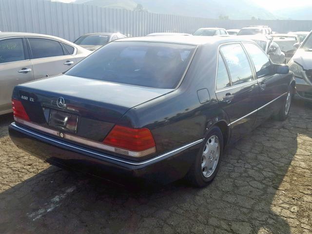 WDBGA43E4PA100552 - 1993 MERCEDES-BENZ 400 SEL BLACK photo 4