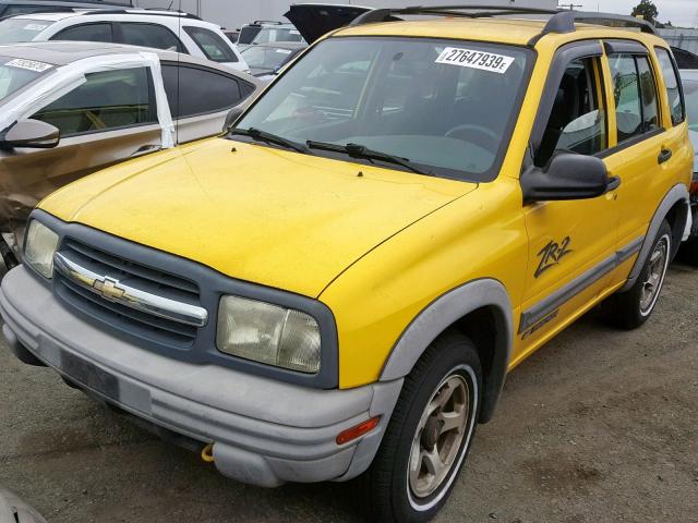 2CNBJ734926954989 - 2002 CHEVROLET TRACKER ZR YELLOW photo 2