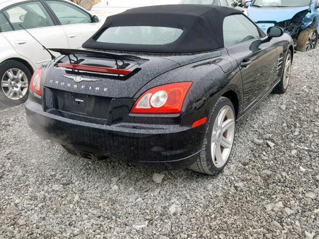 1C3AN55L56X065596 - 2006 CHRYSLER CROSSFIRE BLACK photo 4