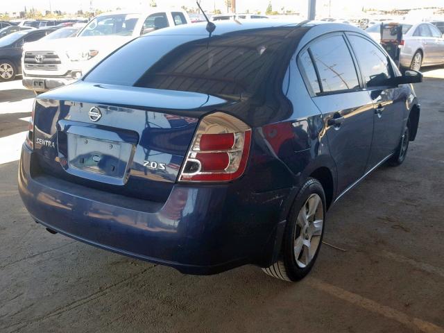 3N1AB61E77L630223 - 2007 NISSAN SENTRA 2.0 BLUE photo 4