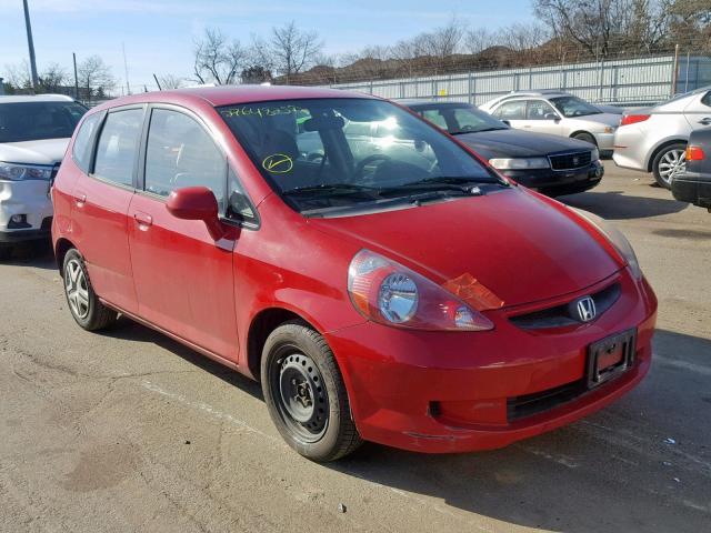 JHMGD38437S062999 - 2007 HONDA FIT RED photo 1