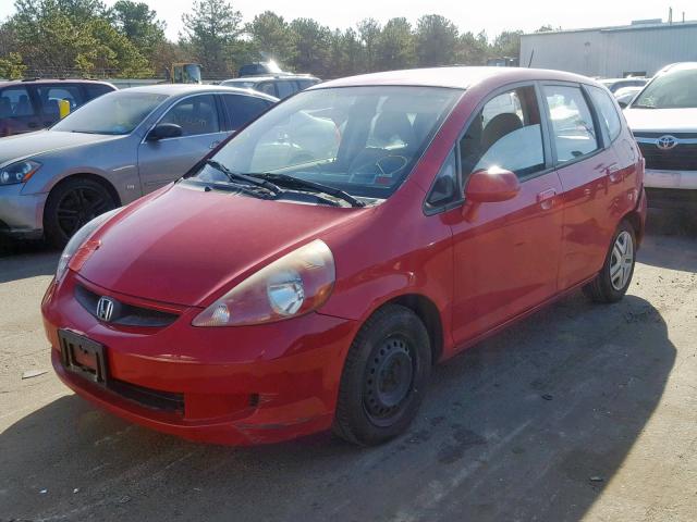 JHMGD38437S062999 - 2007 HONDA FIT RED photo 2