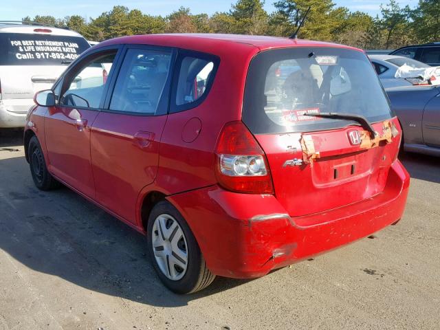 JHMGD38437S062999 - 2007 HONDA FIT RED photo 3