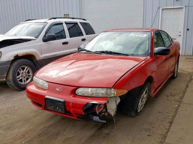 1G3NF52E22C265319 - 2002 OLDSMOBILE ALERO GLS RED photo 2