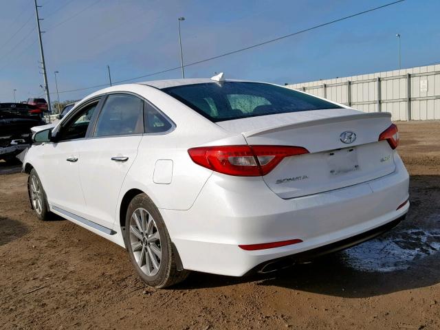 5NPE34AF4HH536844 - 2017 HYUNDAI SONATA SPO WHITE photo 3