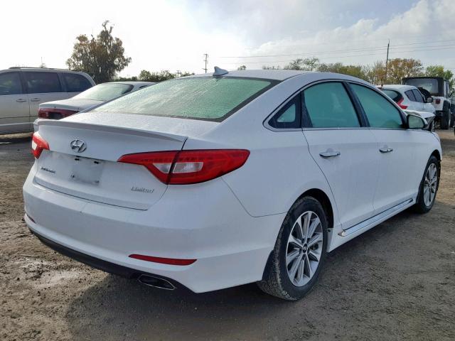 5NPE34AF4HH536844 - 2017 HYUNDAI SONATA SPO WHITE photo 4