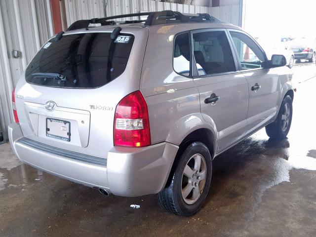 KM8JM12B55U240430 - 2005 HYUNDAI TUCSON GL SILVER photo 4