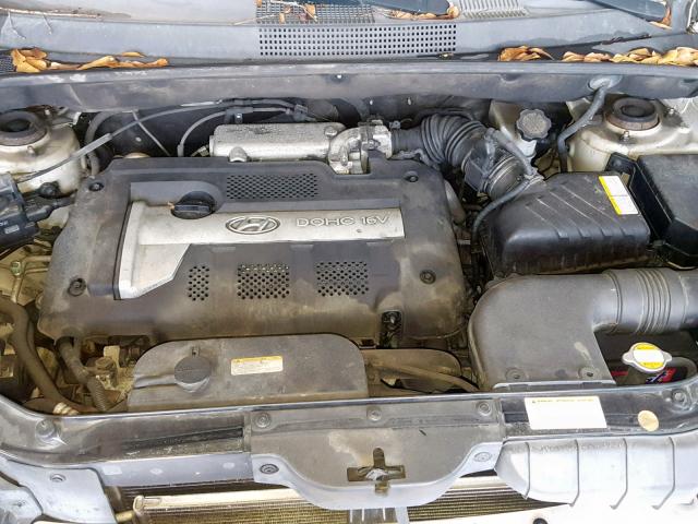 KM8JM12B55U240430 - 2005 HYUNDAI TUCSON GL SILVER photo 7