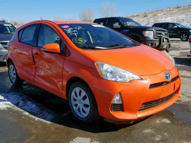 JTDKDTB38D1042339 - 2013 TOYOTA PRIUS C ORANGE photo 1