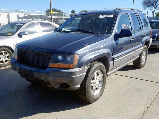 1J4GX48S02C117886 - 2002 JEEP GRAND CHER GRAY photo 2