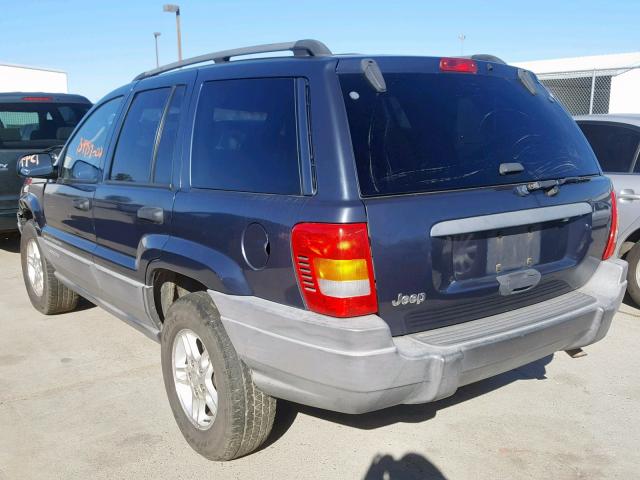 1J4GX48S02C117886 - 2002 JEEP GRAND CHER GRAY photo 3