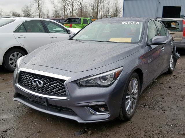 JN1EV7AP1JM358202 - 2018 INFINITI Q50 LUXE GRAY photo 2