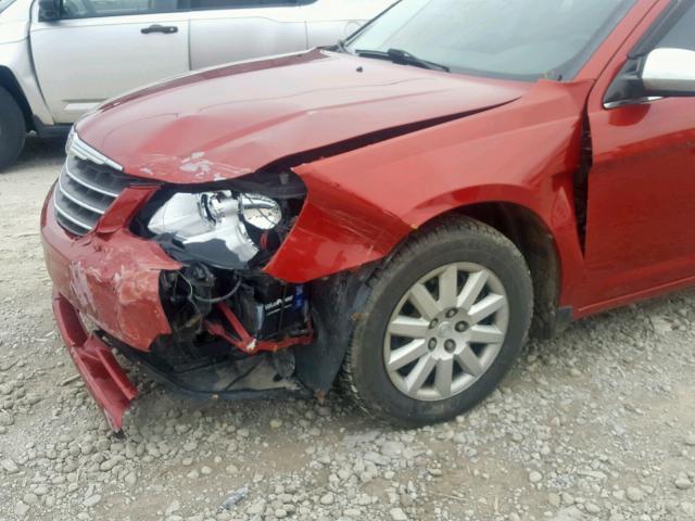 1C3CC4FB1AN212936 - 2010 CHRYSLER SEBRING TO RED photo 9