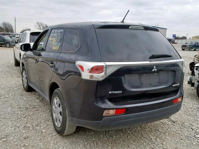 JA4AD2A37EZ010776 - 2014 MITSUBISHI OUTLANDER BLACK photo 3