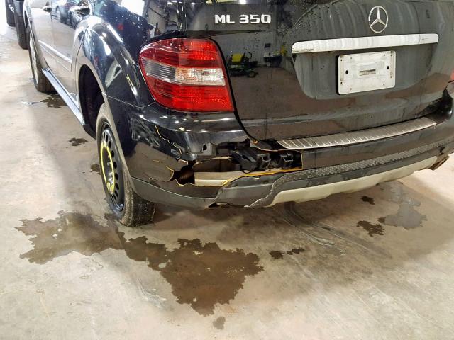 4JGBB86E08A393259 - 2008 MERCEDES-BENZ ML 350 BLACK photo 9