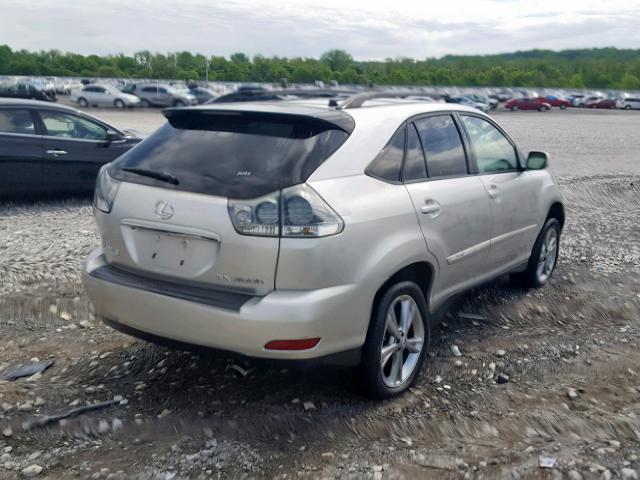 JTJGW31U872001781 - 2007 LEXUS RX 400H SILVER photo 4