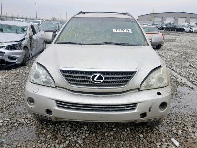 JTJGW31U872001781 - 2007 LEXUS RX 400H SILVER photo 9