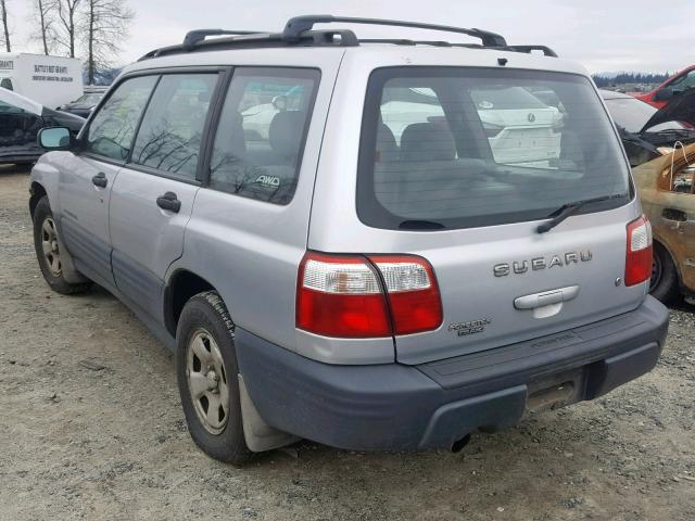 JF1SF63502H718501 - 2002 SUBARU FORESTER L SILVER photo 3