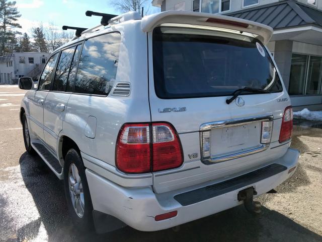 JTJHT00W633534554 - 2003 LEXUS LX 470 WHITE photo 3