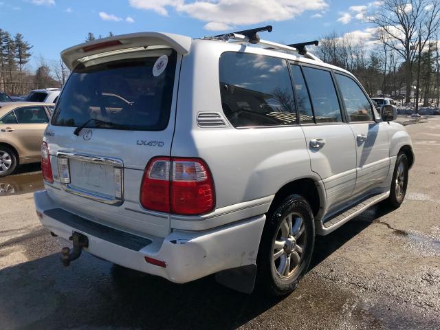 JTJHT00W633534554 - 2003 LEXUS LX 470 WHITE photo 4