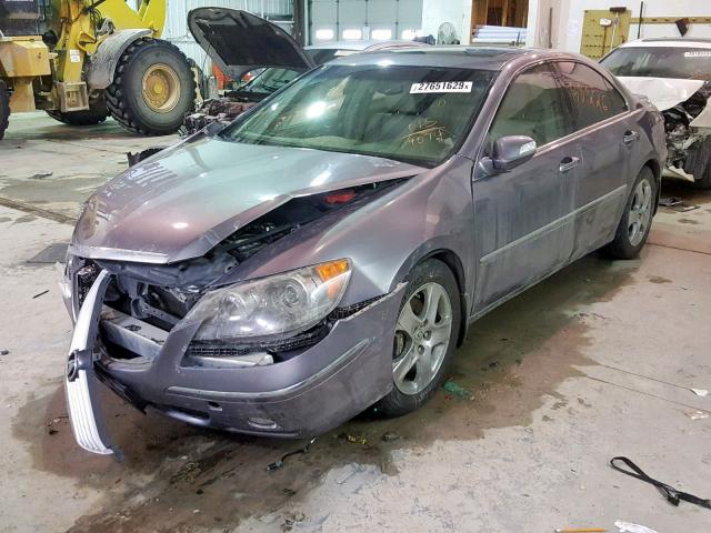 JH4KB16565C009074 - 2005 ACURA RL GRAY photo 2