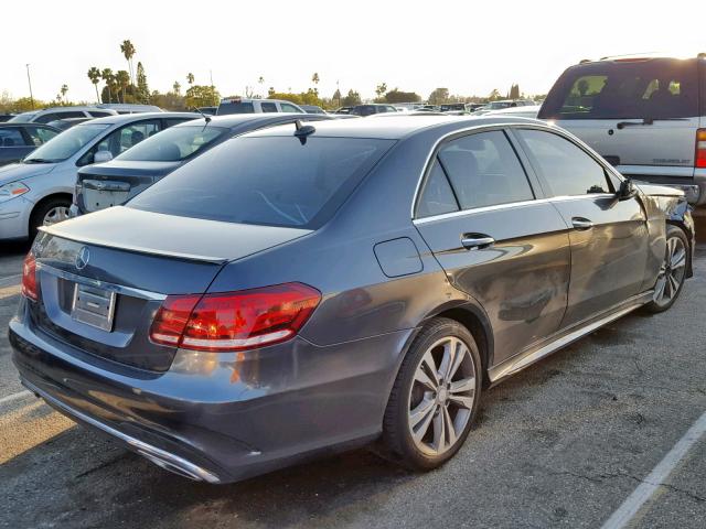 WDDHF5KB9EA875596 - 2014 MERCEDES-BENZ E 350 GRAY photo 4