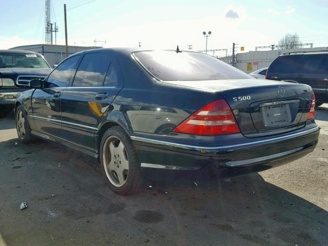 WDBNG75J12A287713 - 2002 MERCEDES-BENZ S 500 BLACK photo 3