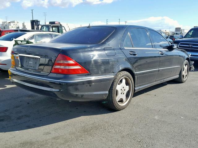 WDBNG75J12A287713 - 2002 MERCEDES-BENZ S 500 BLACK photo 4