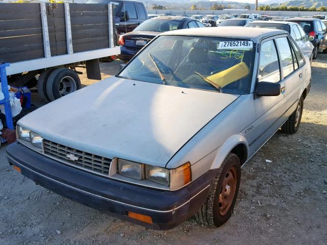 1Y1SK1940GZ211375 - 1986 CHEVROLET NOVA BLUE photo 2