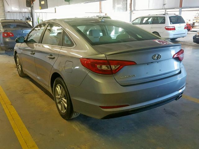 5NPE24AF3FH005957 - 2015 HYUNDAI SONATA SE GRAY photo 3