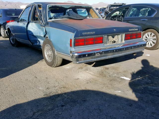 1G1BN51E9KR188106 - 1989 CHEVROLET CAPRICE CL BLUE photo 3