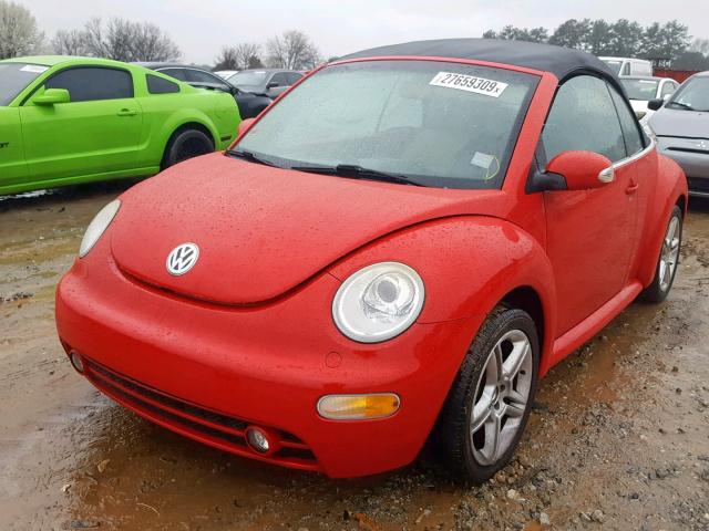 3VWCD31Y25M316038 - 2005 VOLKSWAGEN NEW BEETLE Qırmızı foto 2