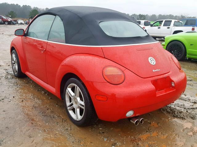 3VWCD31Y25M316038 - 2005 VOLKSWAGEN NEW BEETLE Qırmızı foto 3