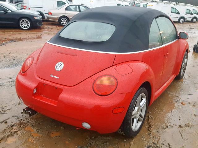 3VWCD31Y25M316038 - 2005 VOLKSWAGEN NEW BEETLE Qırmızı foto 4