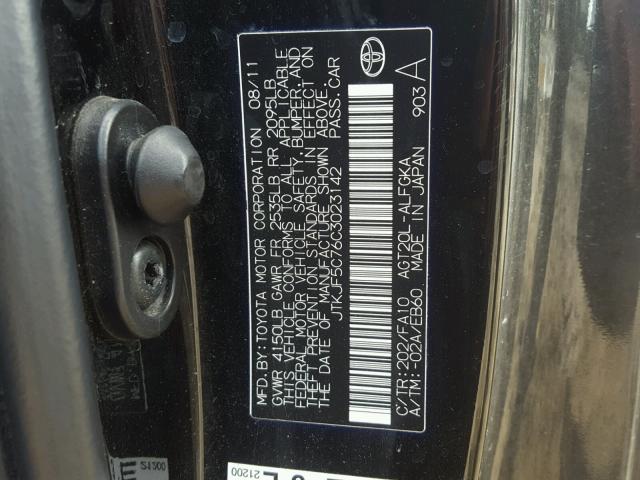 JTKJF5C76C3023142 - 2012 TOYOTA SCION TC შავი ფოტო 10