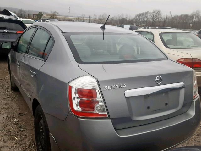 3N1AB6AP2AL603780 - 2010 NISSAN SENTRA 2.0 GRAY photo 3